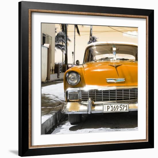 Cuba Fuerte Collection SQ - Orange Chevy-Philippe Hugonnard-Framed Photographic Print