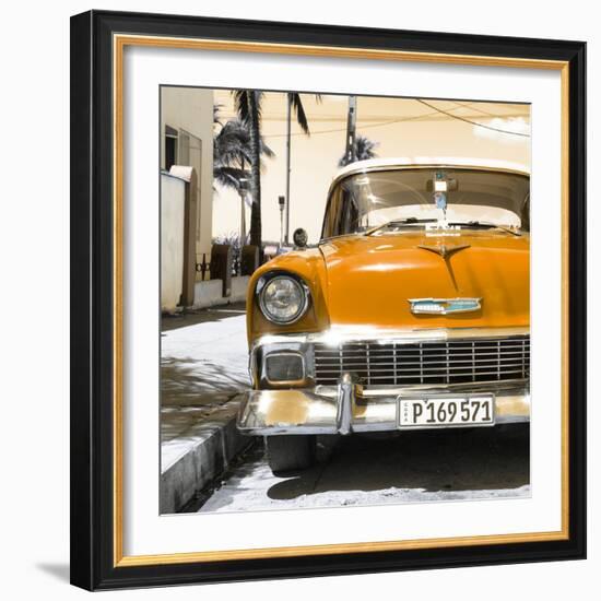 Cuba Fuerte Collection SQ - Orange Chevy-Philippe Hugonnard-Framed Photographic Print