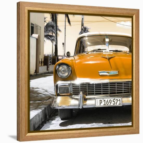 Cuba Fuerte Collection SQ - Orange Chevy-Philippe Hugonnard-Framed Stretched Canvas