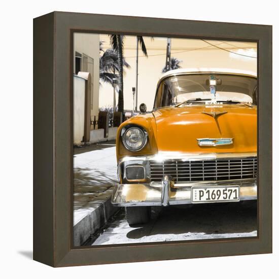 Cuba Fuerte Collection SQ - Orange Chevy-Philippe Hugonnard-Framed Stretched Canvas