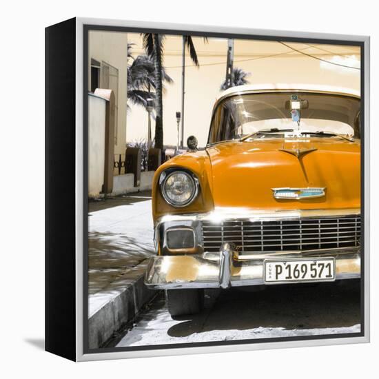 Cuba Fuerte Collection SQ - Orange Chevy-Philippe Hugonnard-Framed Stretched Canvas