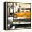 Cuba Fuerte Collection SQ - Orange Chevy-Philippe Hugonnard-Framed Stretched Canvas