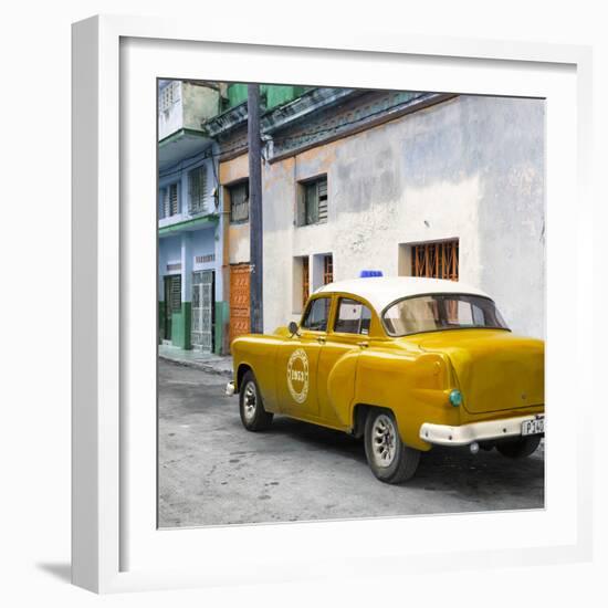 Cuba Fuerte Collection SQ - Orange Taxi Pontiac 1953-Philippe Hugonnard-Framed Photographic Print