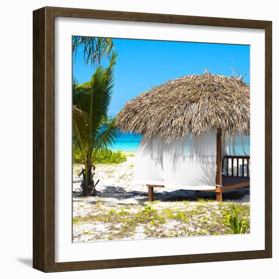 Cuba Fuerte Collection SQ - Paradise Beach Hut-Philippe Hugonnard-Framed Photographic Print