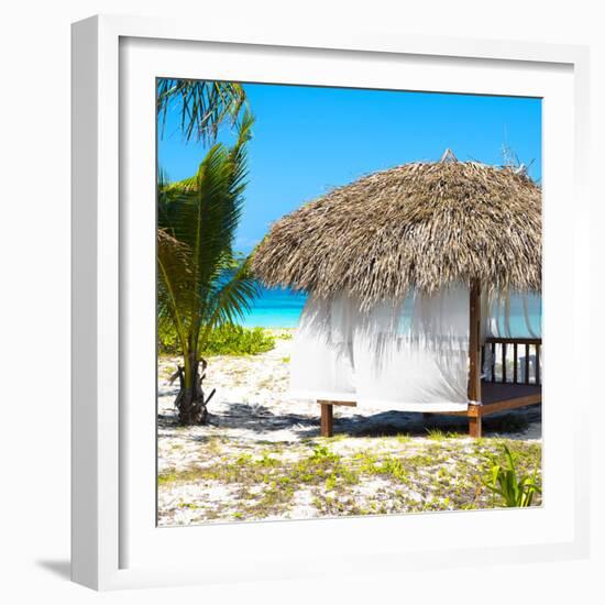 Cuba Fuerte Collection SQ - Paradise Beach Hut-Philippe Hugonnard-Framed Photographic Print