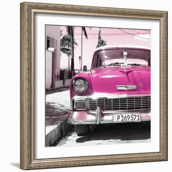 Cuba Fuerte Collection SQ - Pink Chevy-Philippe Hugonnard-Framed Photographic Print