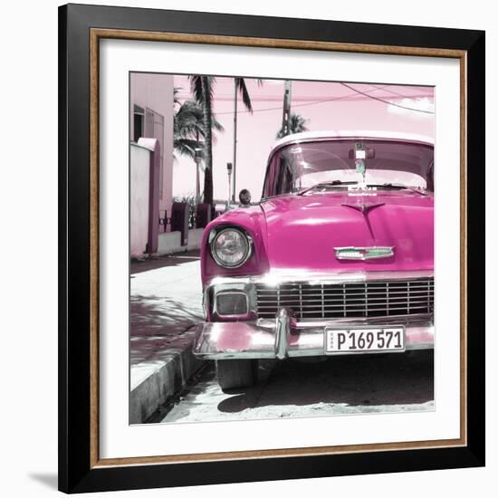 Cuba Fuerte Collection SQ - Pink Chevy-Philippe Hugonnard-Framed Photographic Print