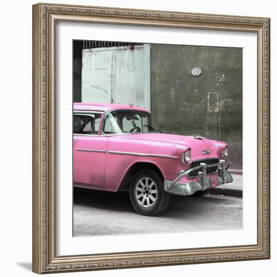 Cuba Fuerte Collection SQ - Pink Chevy-Philippe Hugonnard-Framed Photographic Print