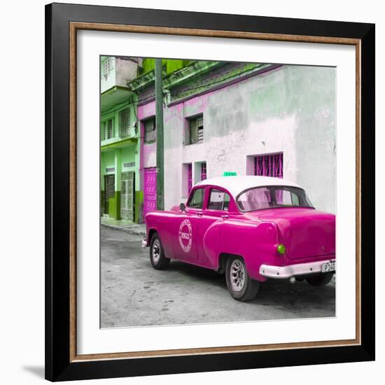 Cuba Fuerte Collection SQ - Pink Taxi Pontiac 1953-Philippe Hugonnard-Framed Photographic Print