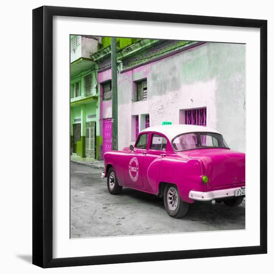 Cuba Fuerte Collection SQ - Pink Taxi Pontiac 1953-Philippe Hugonnard-Framed Photographic Print