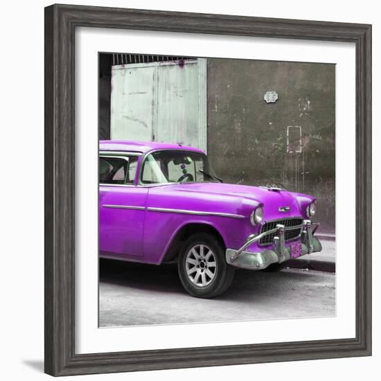 Cuba Fuerte Collection SQ - Purple Chevy-Philippe Hugonnard-Framed Photographic Print