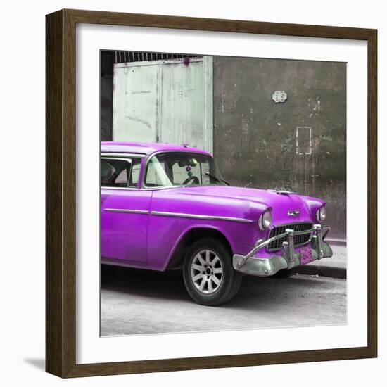 Cuba Fuerte Collection SQ - Purple Chevy-Philippe Hugonnard-Framed Photographic Print