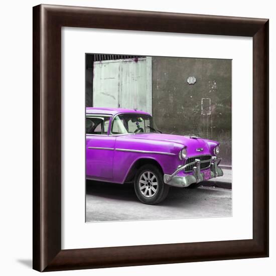 Cuba Fuerte Collection SQ - Purple Chevy-Philippe Hugonnard-Framed Photographic Print