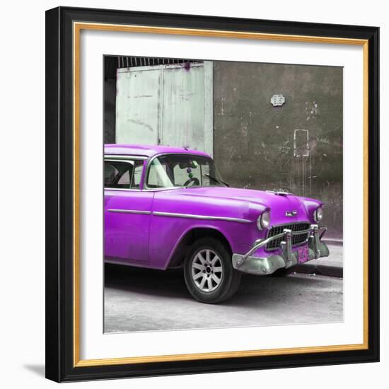 Cuba Fuerte Collection SQ - Purple Chevy-Philippe Hugonnard-Framed Photographic Print