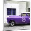 Cuba Fuerte Collection SQ - Purple Pontiac 1953 Original Classic Car-Philippe Hugonnard-Mounted Photographic Print