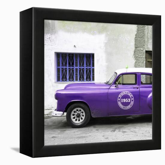 Cuba Fuerte Collection SQ - Purple Pontiac 1953 Original Classic Car-Philippe Hugonnard-Framed Stretched Canvas