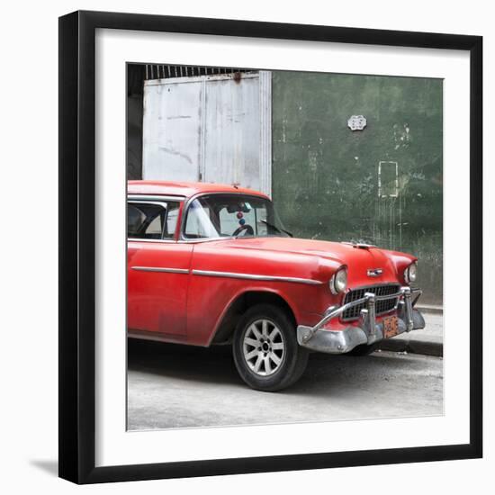 Cuba Fuerte Collection SQ - Red Chevy-Philippe Hugonnard-Framed Photographic Print