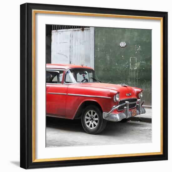 Cuba Fuerte Collection SQ - Red Chevy-Philippe Hugonnard-Framed Photographic Print