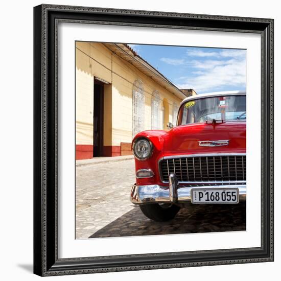 Cuba Fuerte Collection SQ - Red Classic Car 1955 Chevy-Philippe Hugonnard-Framed Photographic Print