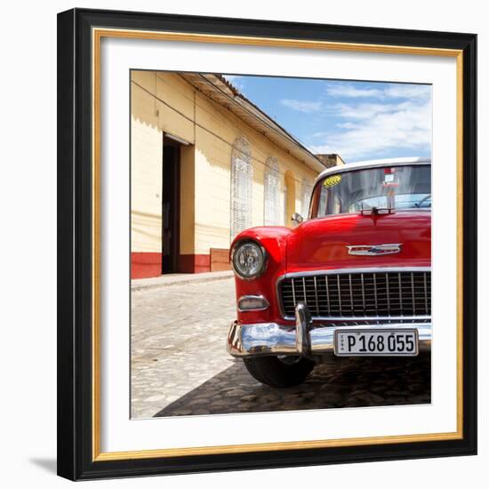 Cuba Fuerte Collection SQ - Red Classic Car 1955 Chevy-Philippe Hugonnard-Framed Photographic Print