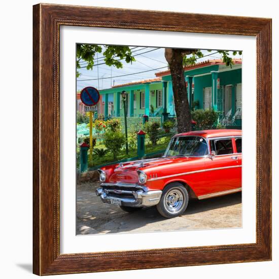 Cuba Fuerte Collection SQ - Red Classic Car in Vinales-Philippe Hugonnard-Framed Photographic Print