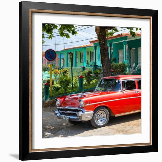 Cuba Fuerte Collection SQ - Red Classic Car in Vinales-Philippe Hugonnard-Framed Photographic Print