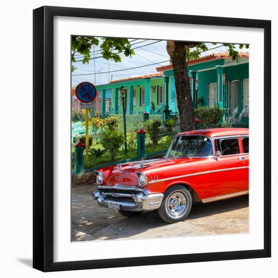 Cuba Fuerte Collection SQ - Red Classic Car in Vinales-Philippe Hugonnard-Framed Photographic Print