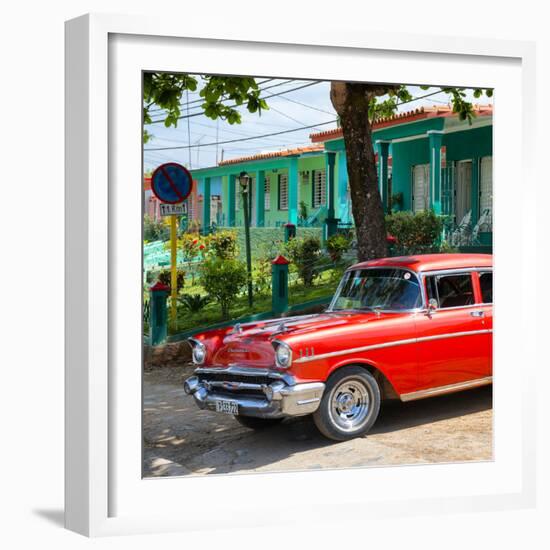 Cuba Fuerte Collection SQ - Red Classic Car in Vinales-Philippe Hugonnard-Framed Photographic Print