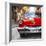 Cuba Fuerte Collection SQ - Red Taxi of Havana-Philippe Hugonnard-Framed Photographic Print