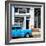 Cuba Fuerte Collection SQ - Retro Blue Car-Philippe Hugonnard-Framed Photographic Print