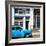 Cuba Fuerte Collection SQ - Retro Blue Car-Philippe Hugonnard-Framed Photographic Print