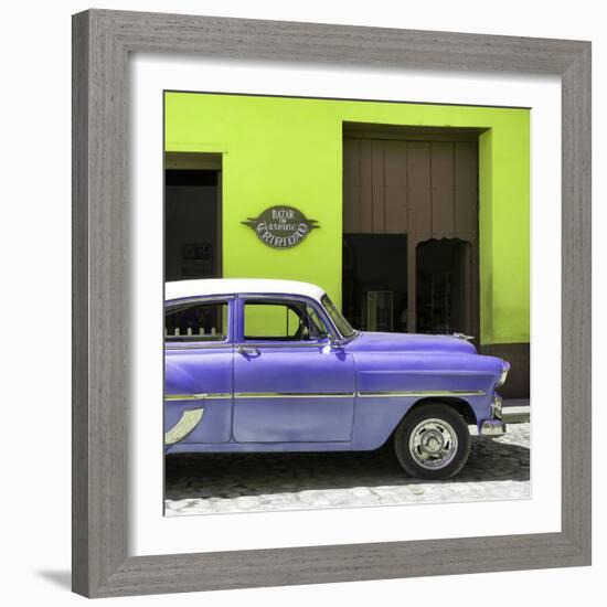 Cuba Fuerte Collection SQ - Retro Mauve Car-Philippe Hugonnard-Framed Photographic Print