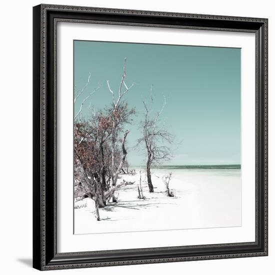 Cuba Fuerte Collection SQ - Sandy Beach Pastel Coral Green-Philippe Hugonnard-Framed Photographic Print