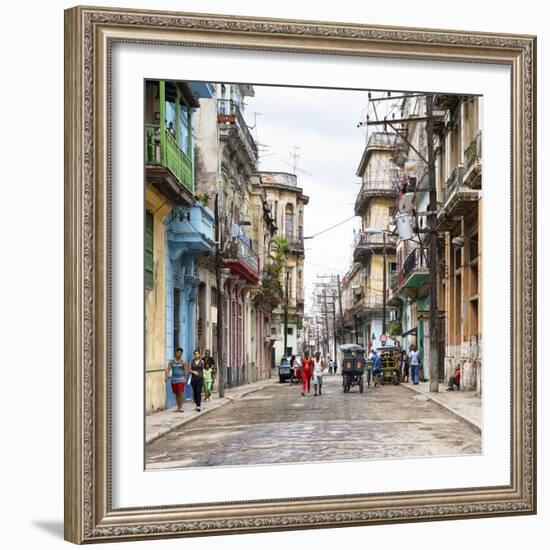 Cuba Fuerte Collection SQ - Street Scene Havana II-Philippe Hugonnard-Framed Photographic Print