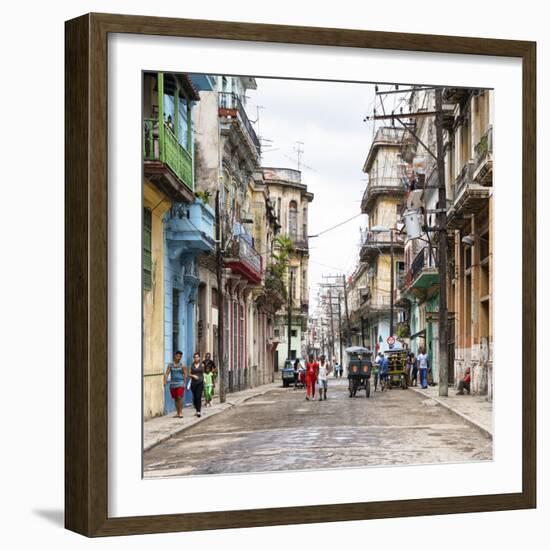 Cuba Fuerte Collection SQ - Street Scene Havana II-Philippe Hugonnard-Framed Photographic Print