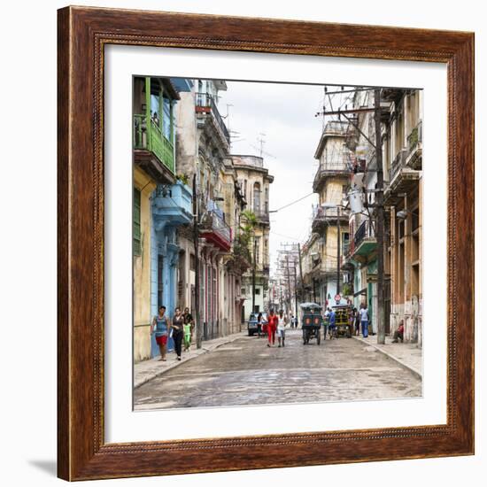 Cuba Fuerte Collection SQ - Street Scene Havana II-Philippe Hugonnard-Framed Photographic Print