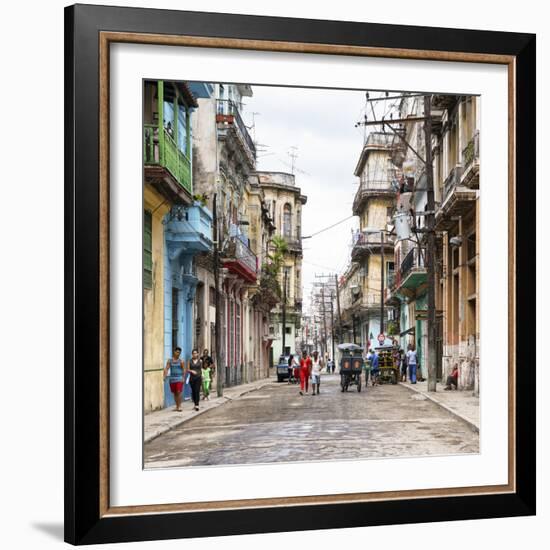 Cuba Fuerte Collection SQ - Street Scene Havana II-Philippe Hugonnard-Framed Photographic Print