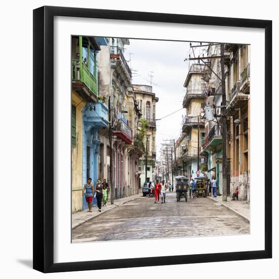 Cuba Fuerte Collection SQ - Street Scene Havana II-Philippe Hugonnard-Framed Photographic Print