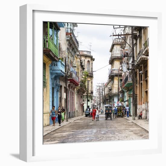 Cuba Fuerte Collection SQ - Street Scene Havana II-Philippe Hugonnard-Framed Photographic Print