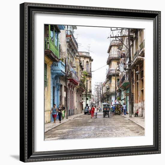 Cuba Fuerte Collection SQ - Street Scene Havana II-Philippe Hugonnard-Framed Photographic Print