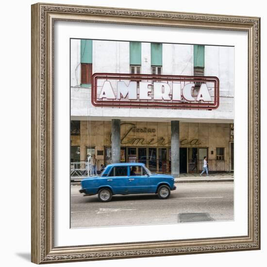 Cuba Fuerte Collection SQ - Teatro America in Havana-Philippe Hugonnard-Framed Photographic Print