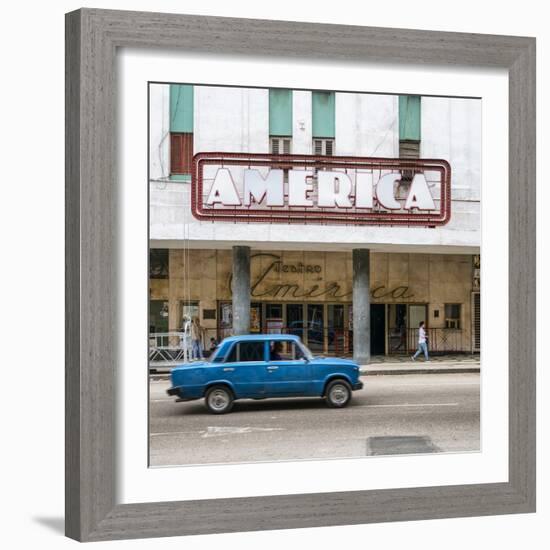 Cuba Fuerte Collection SQ - Teatro America in Havana-Philippe Hugonnard-Framed Photographic Print