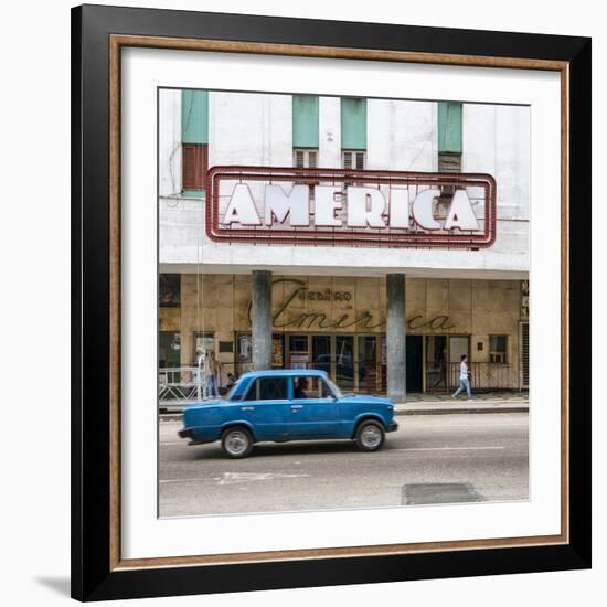 Cuba Fuerte Collection SQ - Teatro America in Havana-Philippe Hugonnard-Framed Photographic Print