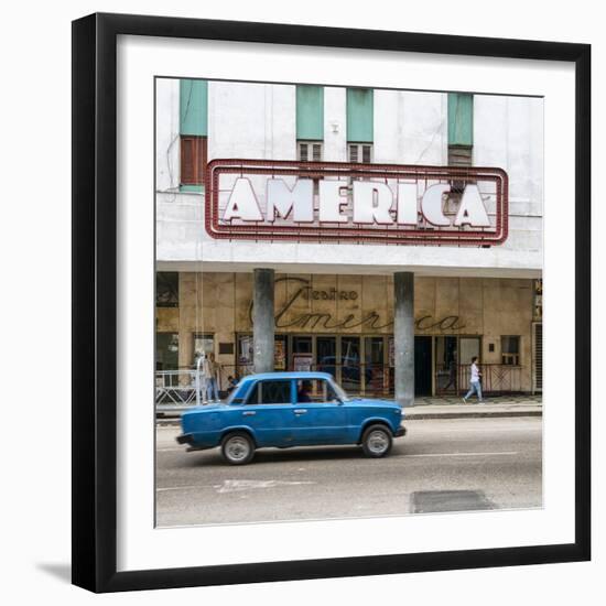 Cuba Fuerte Collection SQ - Teatro America in Havana-Philippe Hugonnard-Framed Photographic Print