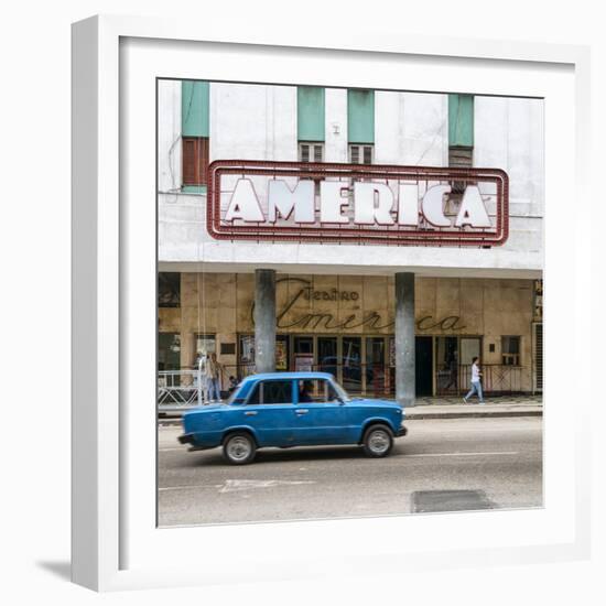 Cuba Fuerte Collection SQ - Teatro America in Havana-Philippe Hugonnard-Framed Photographic Print