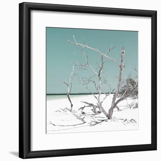 Cuba Fuerte Collection SQ - Tropical Beach Nature - Pastel Coral Green-Philippe Hugonnard-Framed Photographic Print