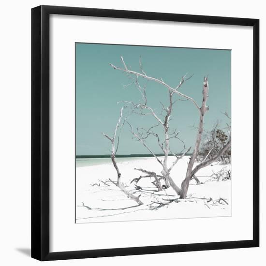 Cuba Fuerte Collection SQ - Tropical Beach Nature - Pastel Coral Green-Philippe Hugonnard-Framed Photographic Print