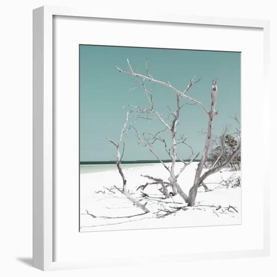 Cuba Fuerte Collection SQ - Tropical Beach Nature - Pastel Coral Green-Philippe Hugonnard-Framed Photographic Print