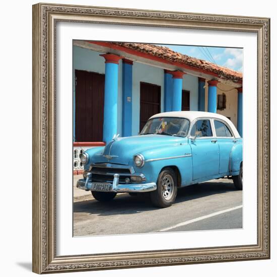 Cuba Fuerte Collection SQ - Turquoise Vintage Car-Philippe Hugonnard-Framed Photographic Print