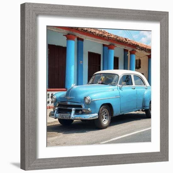 Cuba Fuerte Collection SQ - Turquoise Vintage Car-Philippe Hugonnard-Framed Photographic Print